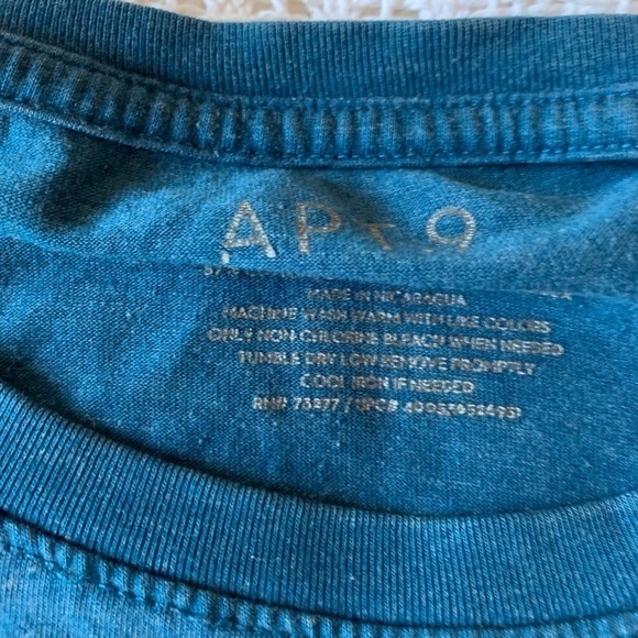 𝅺h&m And Apt 9 T-Shirt Bundle Blue Crewneck And B-Neck Short Sleeve M/L (1301) - Picture 3 of 10